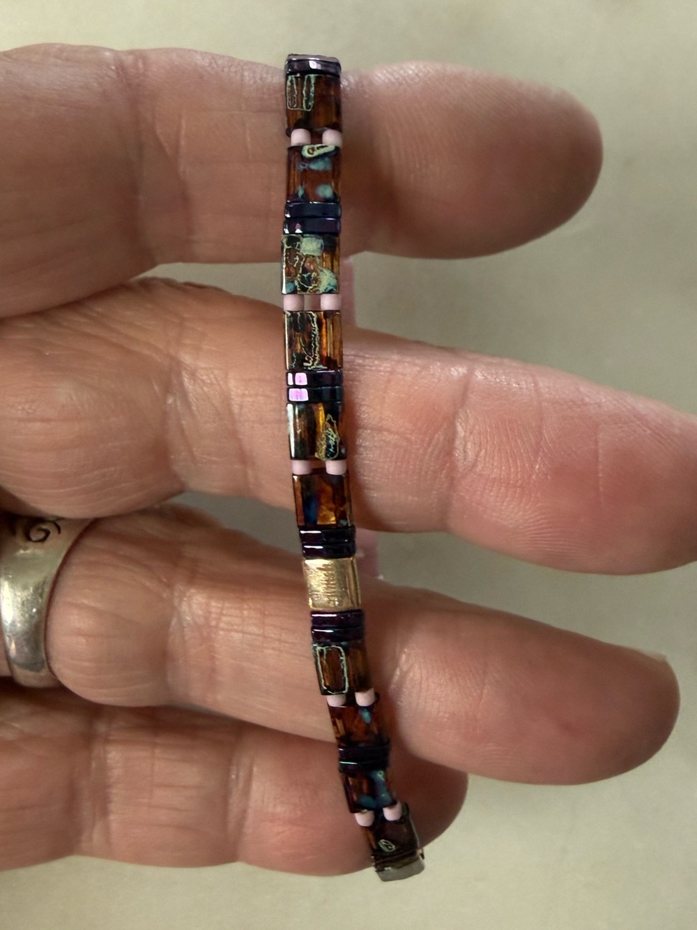 Erimish Lavender And Abalone Starter Stack Bracelet Set New View 5